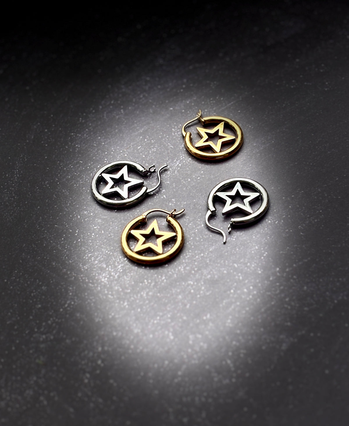 Dainty Star Hoops — Gold