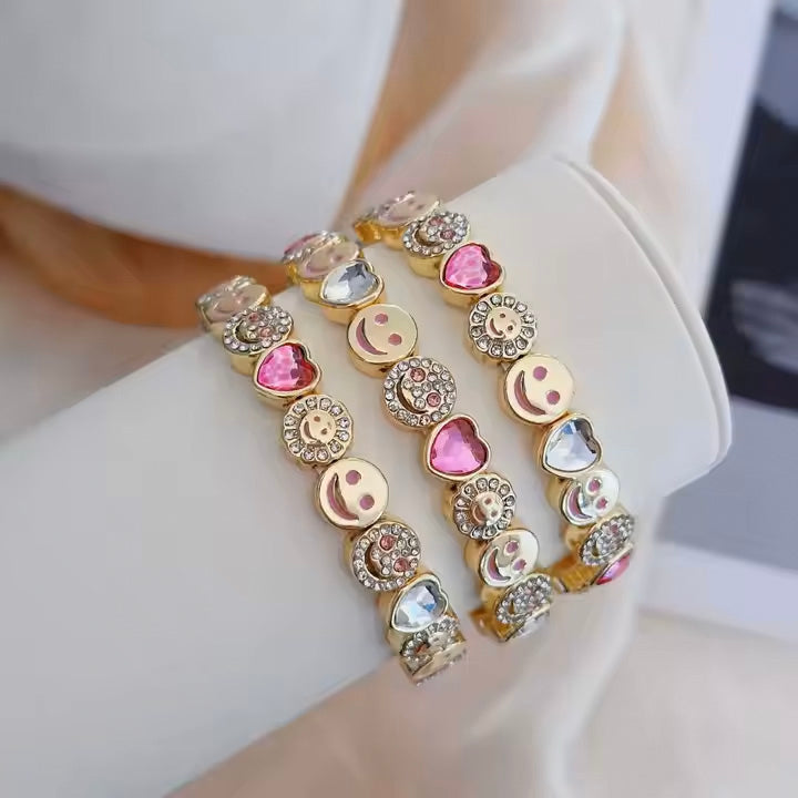 Happy Luxe Stack- Pink & Gold